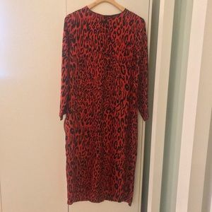 Red Print Dress